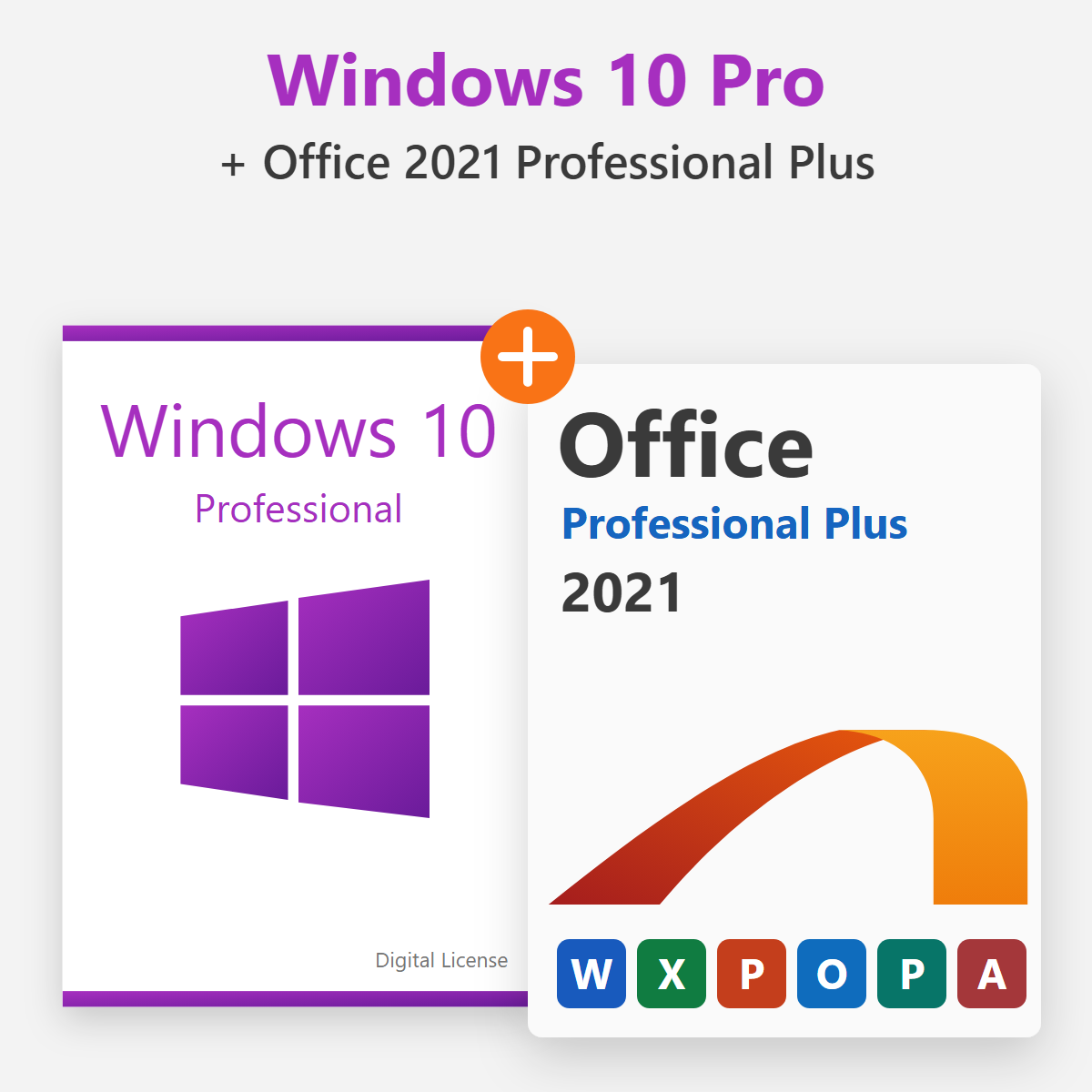 Bundle Windows 10 Pro + Office 2021 Professional Plus